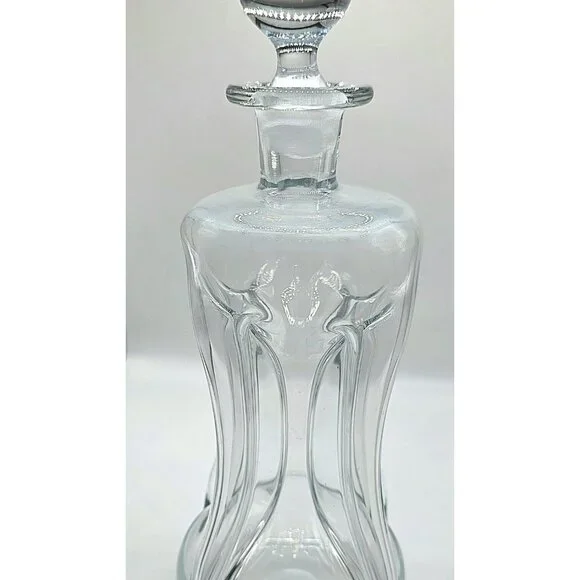 VTG Holmegaard Kluk Alcohol Decanter Danish Stopper Pinch Art Glass Blue Tint - Picture 6 of 15